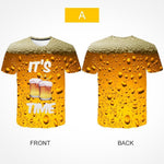 Load image into Gallery viewer, New Man Fashion 3D Print Beer Bubble Short Sleeve T-Shirt
