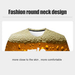 Load image into Gallery viewer, New Man Fashion 3D Print Beer Bubble Short Sleeve T-Shirt
