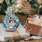 Load image into Gallery viewer, Tree of Life Crystal Pendant Necklace
