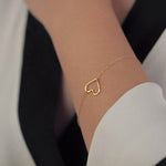 Load image into Gallery viewer, Heart Outline Ankle Bracelet
