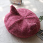 Load image into Gallery viewer, Cute Cat Ears Wool Beret
