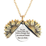 Load image into Gallery viewer, Sunflower double lettering necklace
