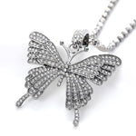 Load image into Gallery viewer, Crystal Pave Butterfly Pendant Necklace
