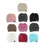 Load image into Gallery viewer, Soft Knit Ponytail Beanie
