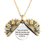 Load image into Gallery viewer, Sunflower double lettering necklace
