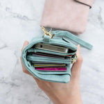 Load image into Gallery viewer, Small Leather Trifold Wallets For Women
