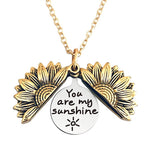 Load image into Gallery viewer, Sunflower double lettering necklace
