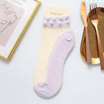 Load image into Gallery viewer, Women Pearl Fishnet Ankle High Socks, 2PCS
