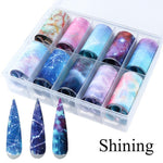Load image into Gallery viewer, Nail Art Transfer Foils (Set of 10)
