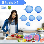 Load image into Gallery viewer, Hirundo Silicone Stretch lid, 6PCS (Blue)
