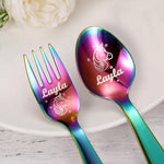 Load image into Gallery viewer, SANK® Personalized Dinosaur &amp; Unicorn Cutlery Set（Custom Initials/Name,with gift box）
