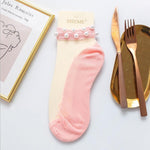 Load image into Gallery viewer, Women Pearl Fishnet Ankle High Socks, 2PCS
