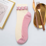 Load image into Gallery viewer, Women Pearl Fishnet Ankle High Socks, 2PCS
