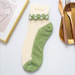 Load image into Gallery viewer, Women Pearl Fishnet Ankle High Socks, 2PCS
