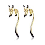 Load image into Gallery viewer, Delicate Long Fox Earrings
