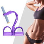 Load image into Gallery viewer, Fitness Equipment Pedal Resistance Band 4 Elastic Pull Rope
