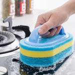 Load image into Gallery viewer, Thickened Sponge Cleaning Brush With Handle
