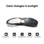 Load image into Gallery viewer, Intelligent photochromic polarized sunglasses 100% UV protection
