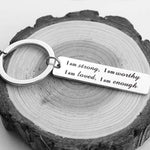 Load image into Gallery viewer, SANK®Stainless Steel  "I am strong" Keychain
