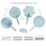 Load image into Gallery viewer, 9 Sets Multi-Function Vegetable Slicer, Blue
