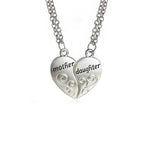 Load image into Gallery viewer, Mother and daughter heart necklace
