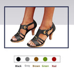 Load image into Gallery viewer, Fashionable Peep Toe Heeled Sandals
