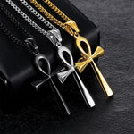 Load image into Gallery viewer, Stainless steel ancient Egyptian Cross men's Necklace
