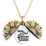 Load image into Gallery viewer, Sunflower double lettering necklace
