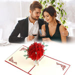 Load image into Gallery viewer, Rose Bouquet Pop-up Card - Valentine's Day Card

