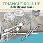 Load image into Gallery viewer, Triangle Roll Up Dish Drying Rack

