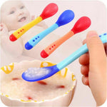 Load image into Gallery viewer, Silicone Heat-Sensitive Spoons for Baby
