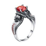Load image into Gallery viewer, New Black Skull Ring
