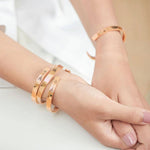 Load image into Gallery viewer, Sisters By Heart Cuff Bracelet-Inner Engraved Inspirational Cuff Bracelet Bangle
