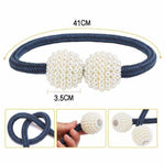 Load image into Gallery viewer, Hirundo Pearl Curtain Tiebacks with Strong Magnetic Clips, 2 pcs
