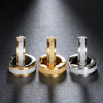 Load image into Gallery viewer, Matted stainless steel earrings
