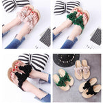 Load image into Gallery viewer, Women Beach Soft Suede Flower Flip Flops Flat Slippers
