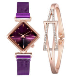 Load image into Gallery viewer, Diamond Watch &amp; Bracelet Set
