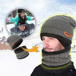 Load image into Gallery viewer, Warm Beanie Cap With Scarf
