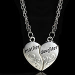 Load image into Gallery viewer, Mother and daughter heart necklace
