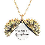 Load image into Gallery viewer, Sunflower double lettering necklace
