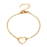 Load image into Gallery viewer, Heart Outline Ankle Bracelet
