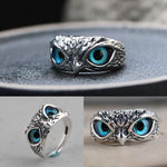 Load image into Gallery viewer, Demon Eye Owl Ring Adjustable
