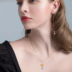 Load image into Gallery viewer, Golden Sunflower Pendant
