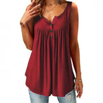 Load image into Gallery viewer, Comfy Loose Button Sleeveless Tank Top For Women
