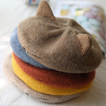 Load image into Gallery viewer, Cute Cat Ears Wool Beret
