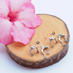 Load image into Gallery viewer, Frog Lover Jewelry,Vintage silver frog earrings
