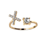 Load image into Gallery viewer, A-Z Letter Gold Color Metal Adjustable Opening Ring
