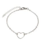 Load image into Gallery viewer, Heart Outline Ankle Bracelet
