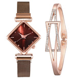 Load image into Gallery viewer, Diamond Watch &amp; Bracelet Set
