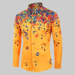 Load image into Gallery viewer, Colorful Music Notes Men's Shirt

